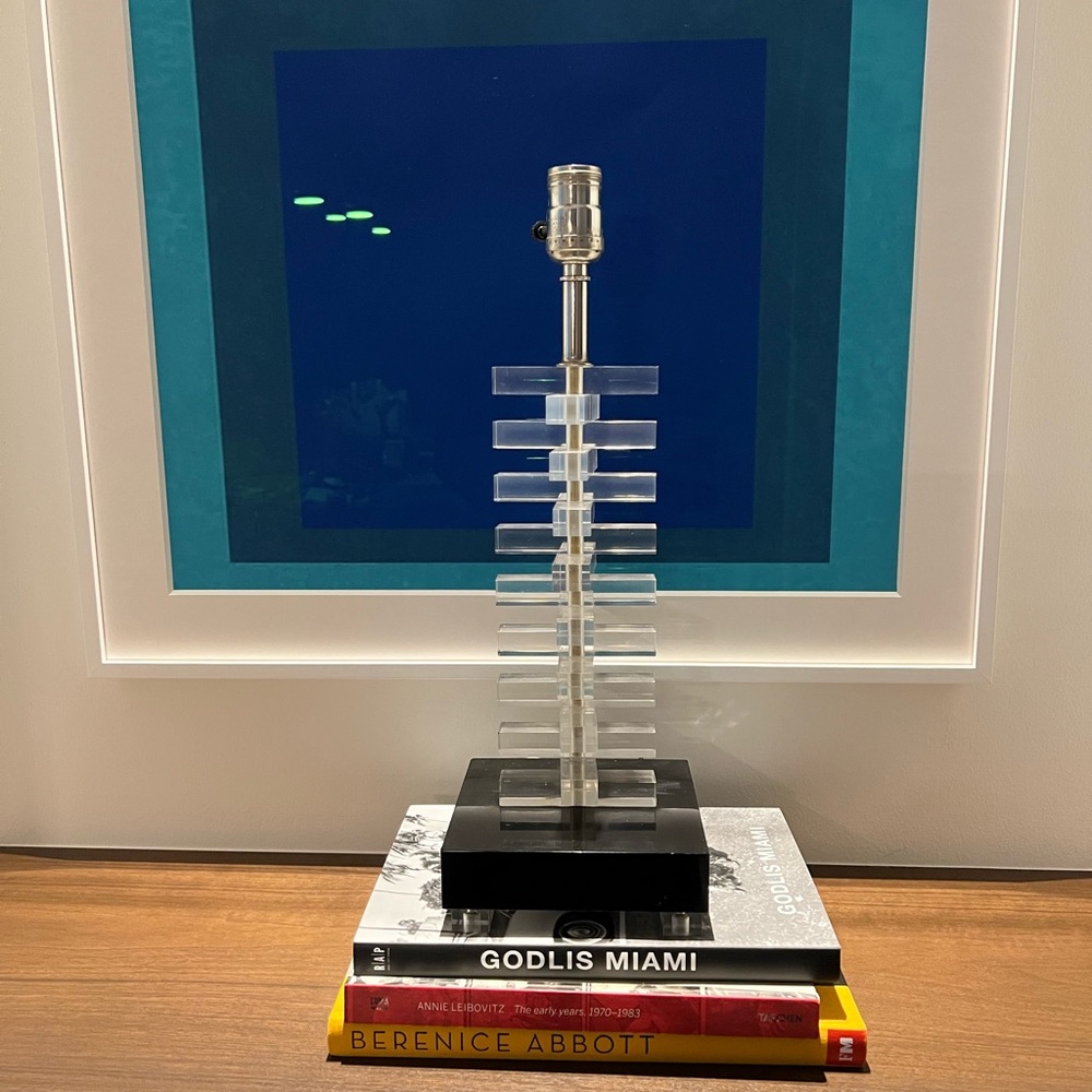 Vintage Lucite Lamp 1960's Miami Beach Designer Quality - STUNNING
